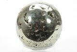 Polished Pyrite Sphere - Peru #228368-2